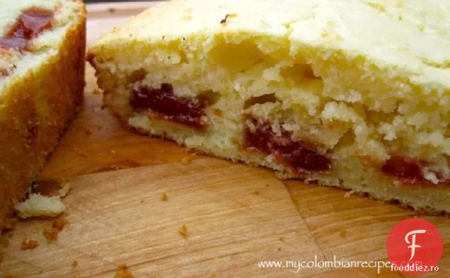 Torta de Quesito con Bocadillo (tort cu brânză proaspătă columbiană și pastă de Guava)
