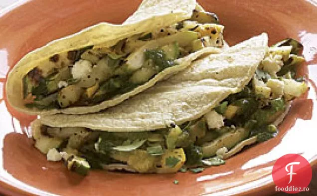Tacos De Legume La Grătar Cu Pesto De Coriandru