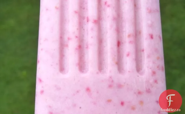 Paletas de Fresa-Frambuesa (înghețată de căpșuni-zmeură)