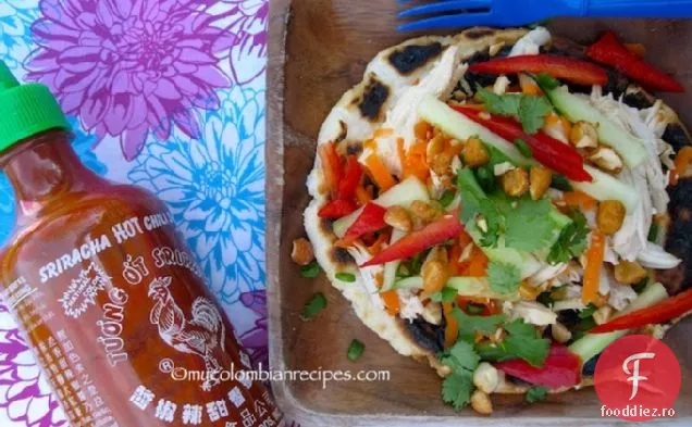 Arepa Thai De Pollo (Arepa de pui Thailandez)