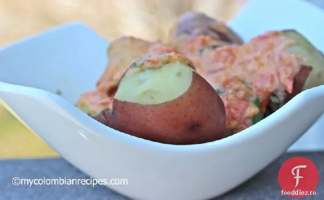 Papas Chorreadas (cartofi cu smântână și sos de brânză)