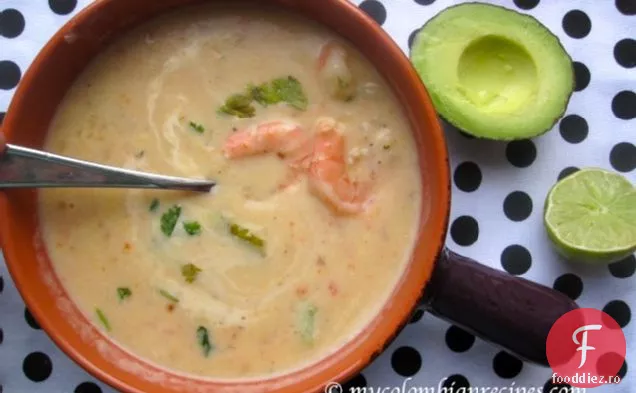Crema de Camarones (supă cremoasă de creveți)