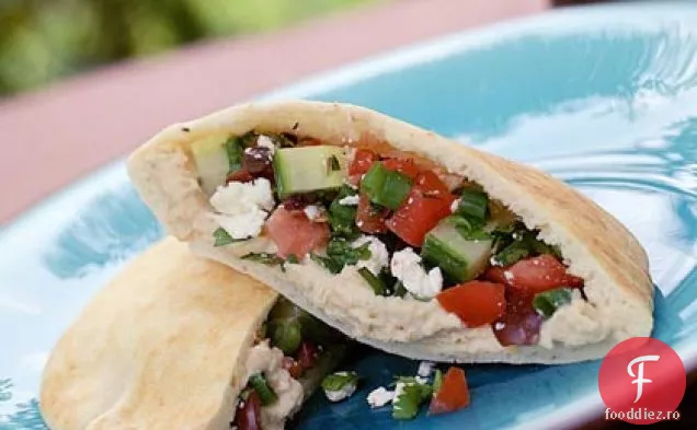 Hummus Pitas Cu Salsa Feta-Măsline