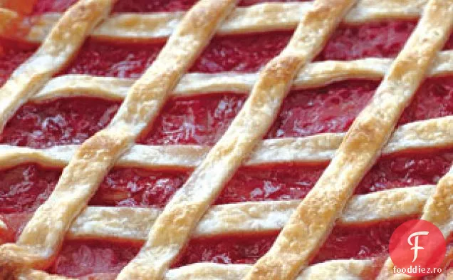 Plăcintă cu zăbrele de rubarbă cu Cardamom și portocală