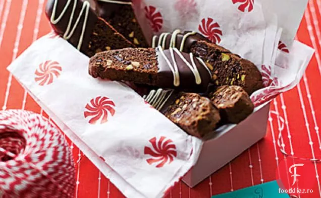 Biscotti Cu Ciocolată-Fistic-Cireșe