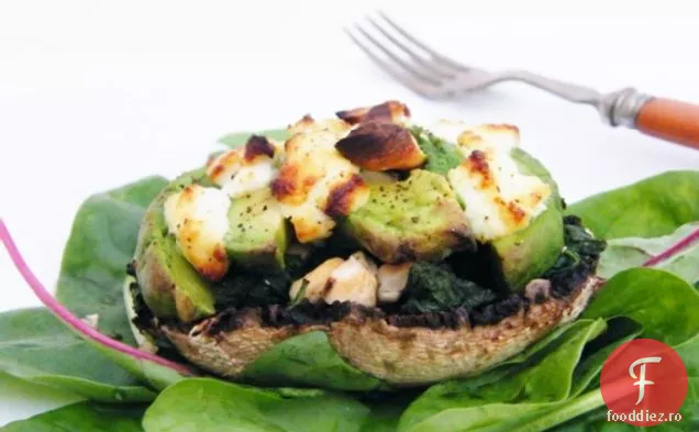 Ciuperci umplute cu brânză de Avocado și capre