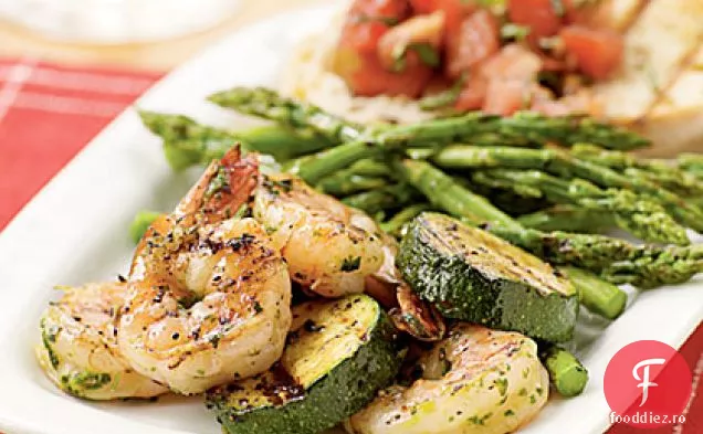 Kebab De Creveți Cu Ierburi Italiene