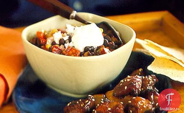 Fasole neagră și Chorizo Chili