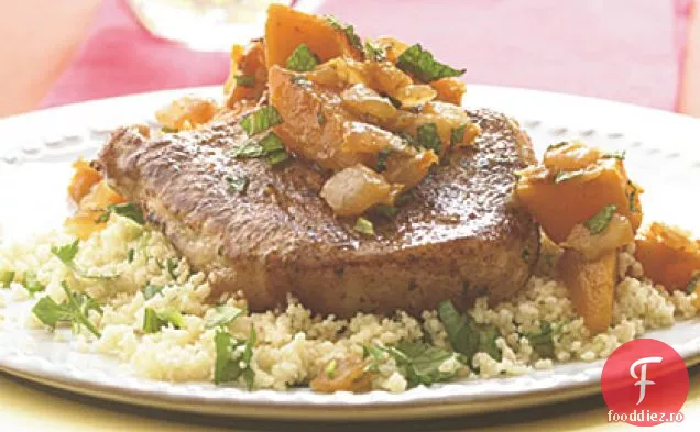 Cotlet de porc condimentat cu dovleac