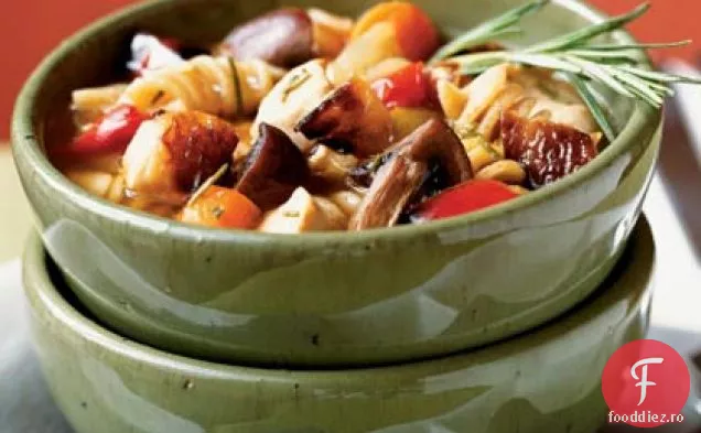 Supă De Pui Prăjită De Legume-Rozmarin