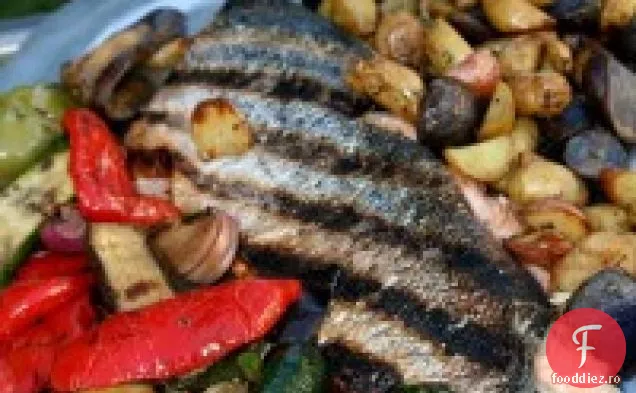 Burritos de somon la grătar cu salsa de Mango / castraveți