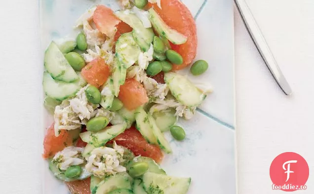 Salată De Crab De Castraveți-Grapefruit