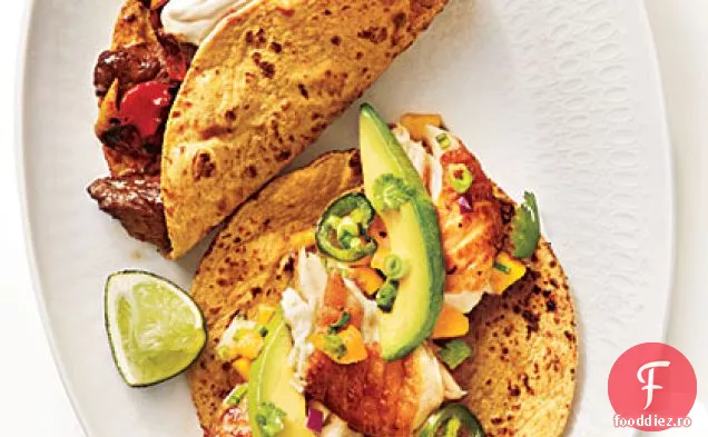Friptură și Tacos de legume carbonizate