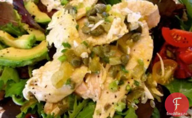 Salată De Piept De Curcan Marinat Cu Lămâie Și Dijon Cu Capere Și C