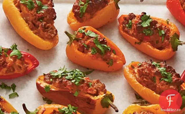 Chorizo-și brânză de capră-ardei umpluți