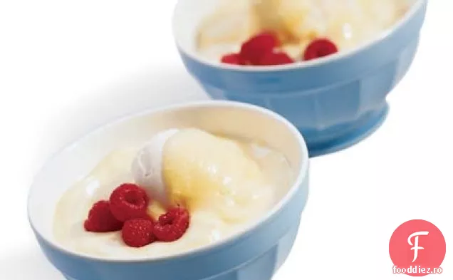 Cald Zmeură Sundae Plutește