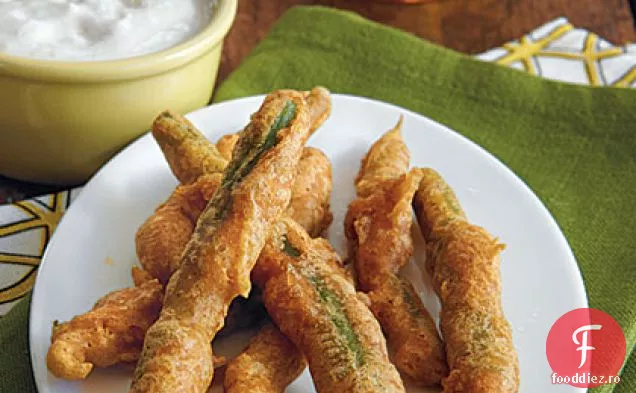 Fasole verde Tempura cu smântână ușoară Cayenne