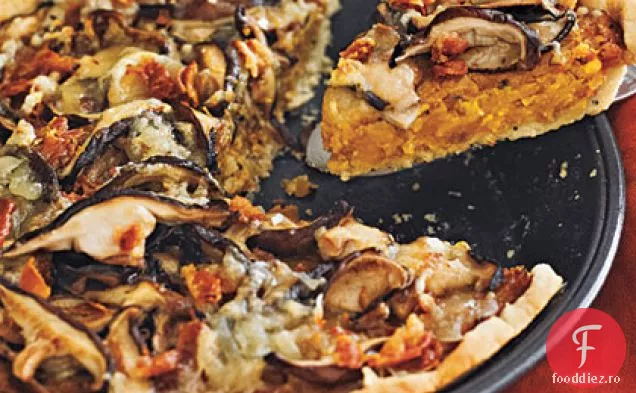 Tarta de dovlecei și ciuperci cu Gruyulincrucroyre