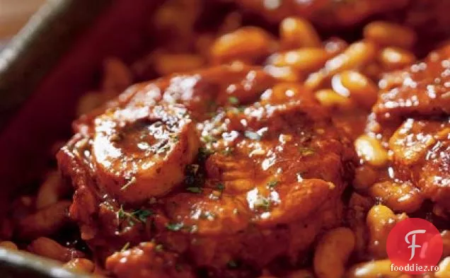 Ossobuco cu fasole în stil toscan și ragut de fenicul