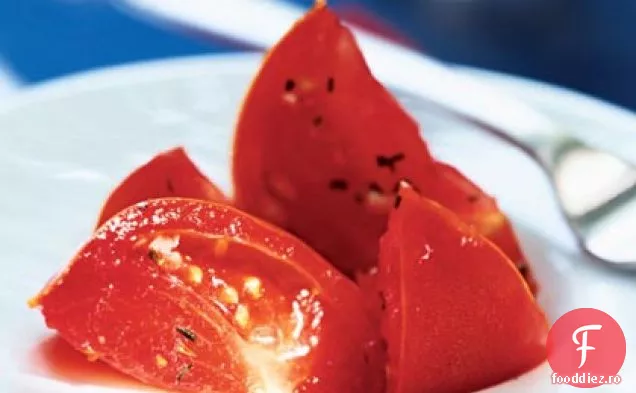 Roșii marinate cu lămâie și cimbru de vară