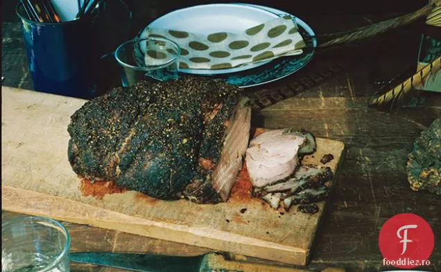 Porc prăjit cu boabe de piper cu sos de tigaie vermut