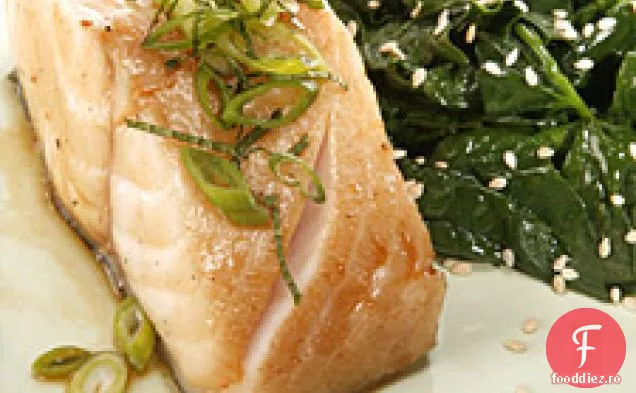 Cod negru glazurat cu citrice-soia