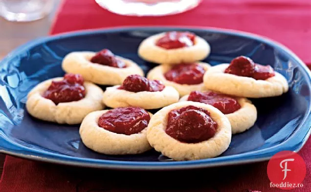 Cookie-Uri Cu Amprentă De Zmeură
