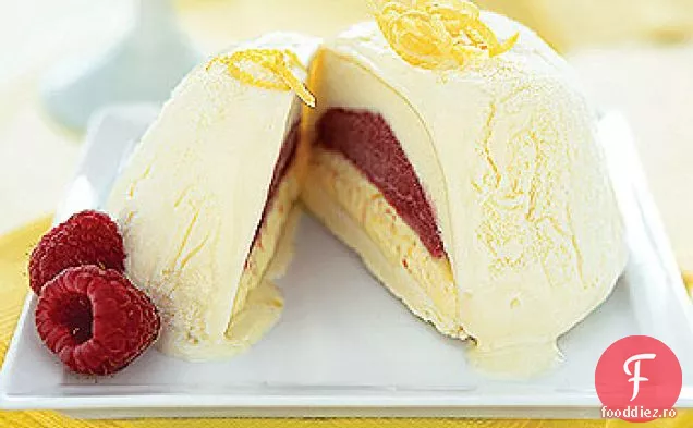 Bombes De Înghețată De Lămâie-Zmeură