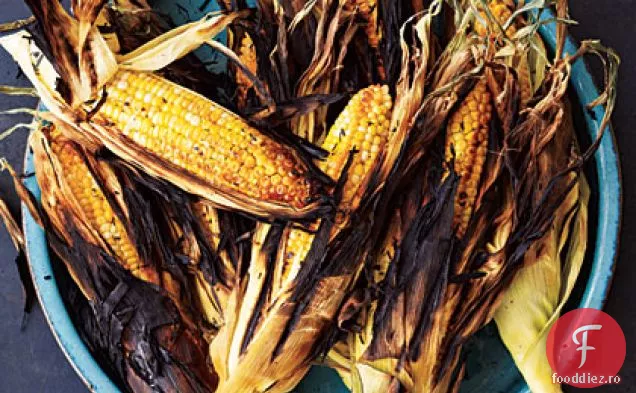 Porumb la grătar pe Știulet