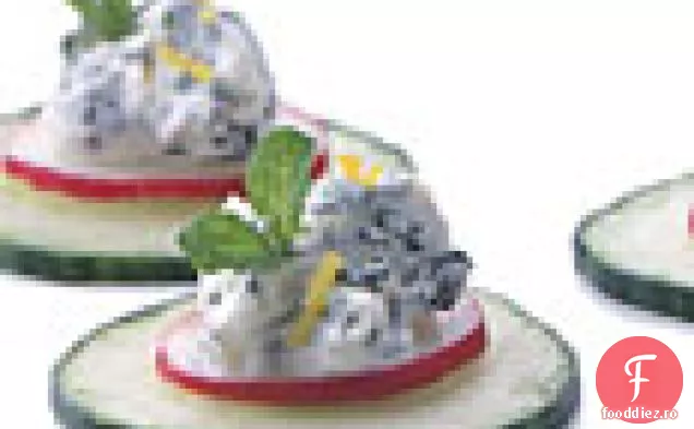 Runde De Castraveți Cu Cremă De Brânză Cu Ierburi