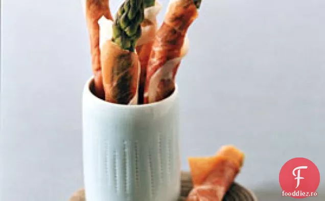 Prosciutto-sparanghel învelit cu unt de trufe