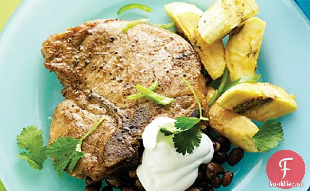 Carne de porc condimentată cu pătlagină
