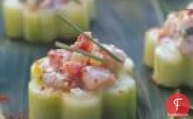 Ceviche De Creveți În Cupe De Castraveți