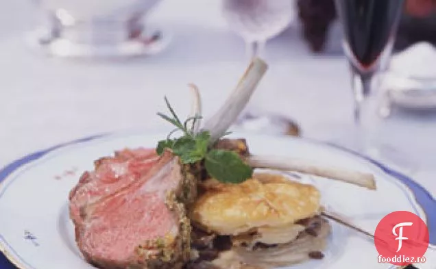 Muștar și ierburi Crusted Rack de miel