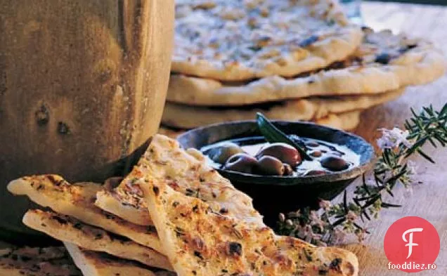 Pâine Plată Cu Rozmarin La Grătar