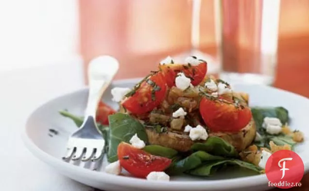 Vinete la grătar cu ceapă caramelizată și fenicul