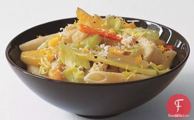 Penne cu lămâie și legume rădăcinoase