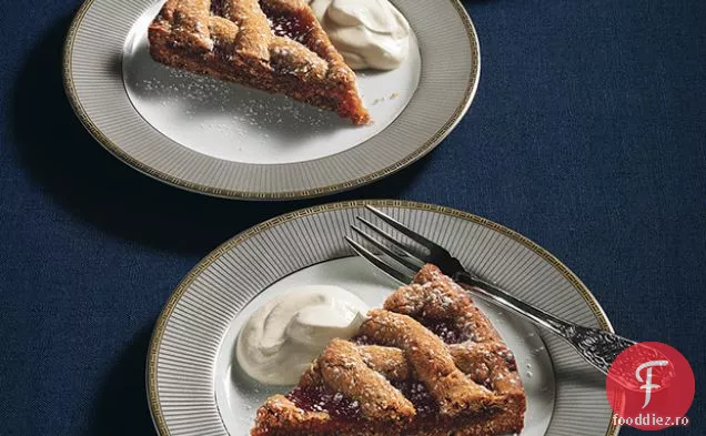Linzertorte de caise cu frisca de Quark