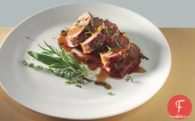 Carne de porc marinată cu miere cu Gremolata