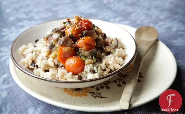 Risotto De Ciuperci La Cuptor Cu Vinete Saut