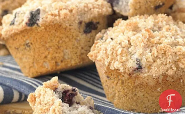 Briose de afine cu Topping de Streusel