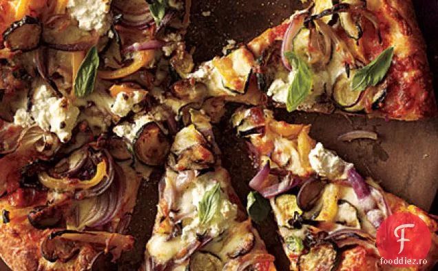 Pizza cu legume prăjite și Ricotta