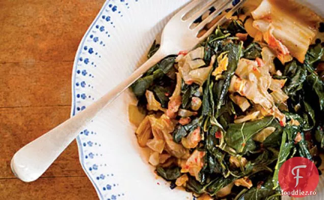 Collards și Kimchi