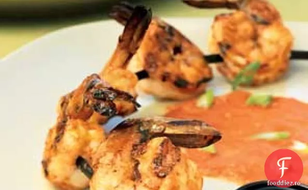 Frigarui de creveti cu Vinaigreta de rosii carbonizate