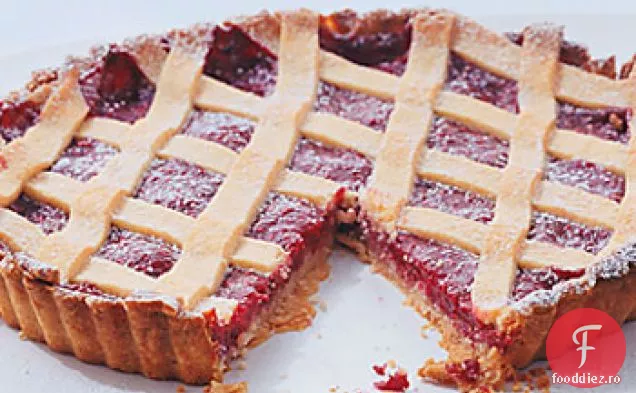 Tarta Cu Zăbrele De Migdale De Zmeură