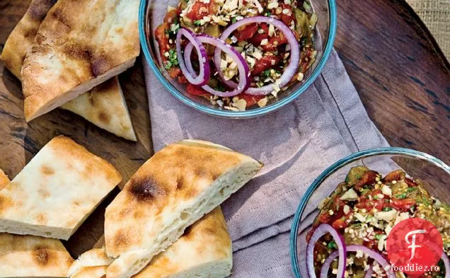Salată de vinete la grătar cu nuci