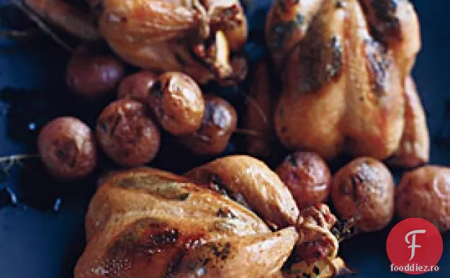 Poussins la grătar cu unt de lămâie