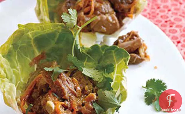 Carne de porc Hoisin în cupe de salată