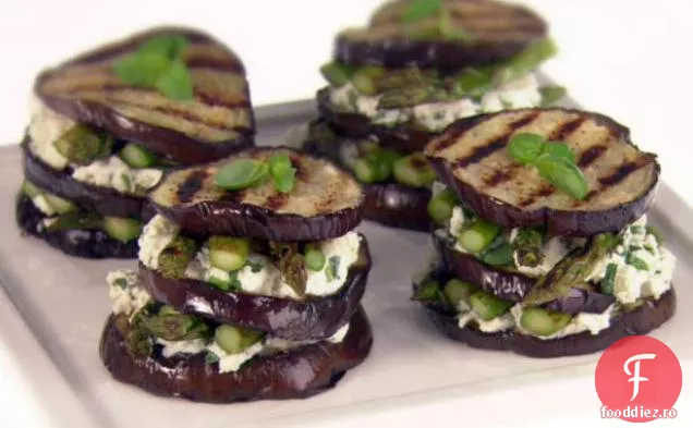 Napoleoni de vinete și sparanghel