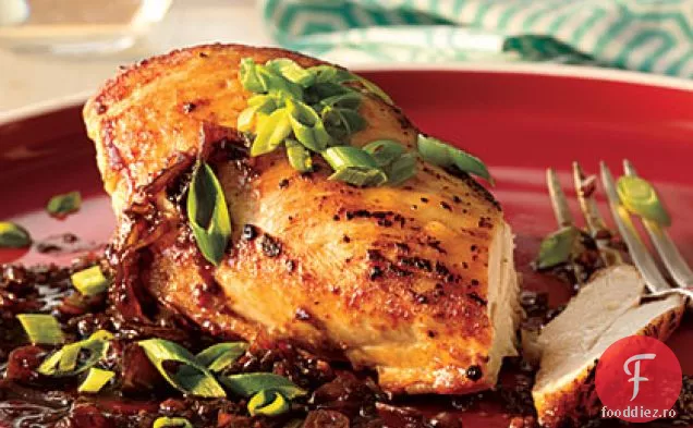 Piept de pui Balsamic și șalot